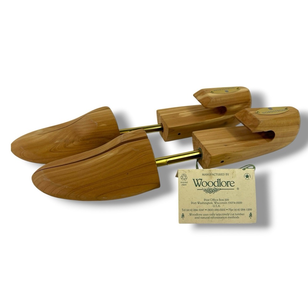 Nordstrom‎ Shoe Tree Men's M Cedar Wood Made in USA Wooden Grain Trees Stretcher